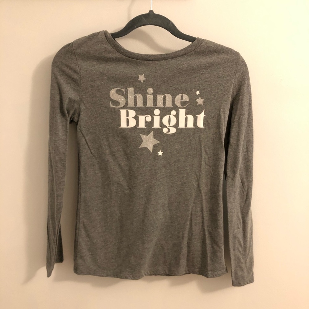 Wondershop Shine Bright Gray Pajama Top NEW